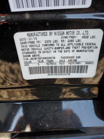2015 INFINITI Q50 BASE - JN1BV7AP2FM339779