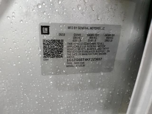 2019 CHEVROLET MALIBU RS - 1G1ZG5ST4KF223657