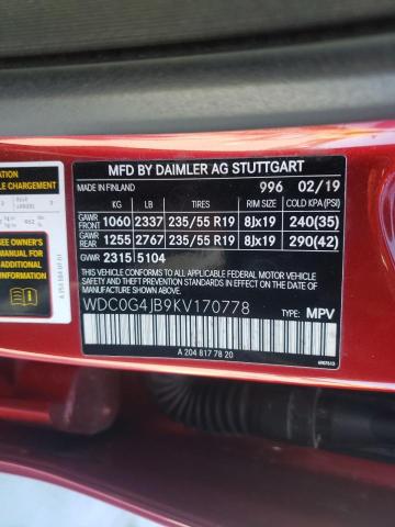 2019 MERCEDES-BENZ GLC 300 - WDC0G4JB9KV170778