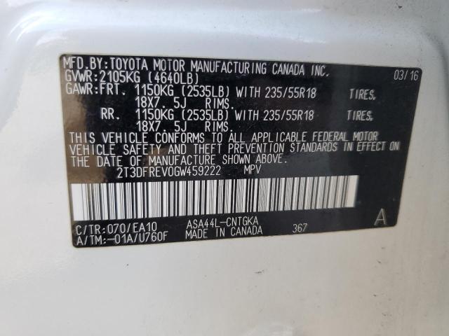 2016 TOYOTA RAV4 LIMIT - 2T3DFREV0GW459222