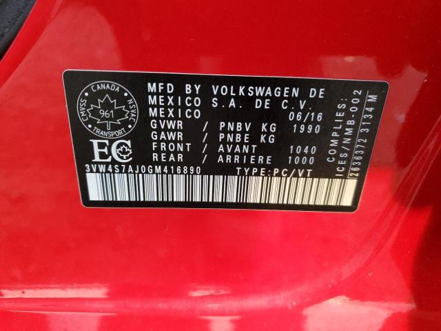 2016 VOLKSWAGEN JETTA GLI - 3VW4S7AJ0GM416890