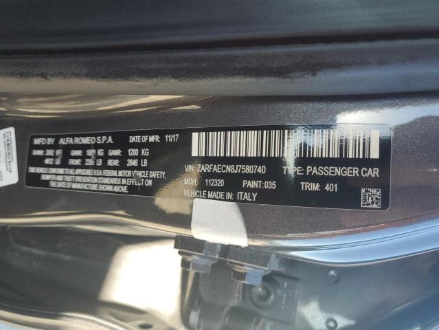 2018 ALFA ROMEO GIULIA TI - ZARFAECN8J7580740