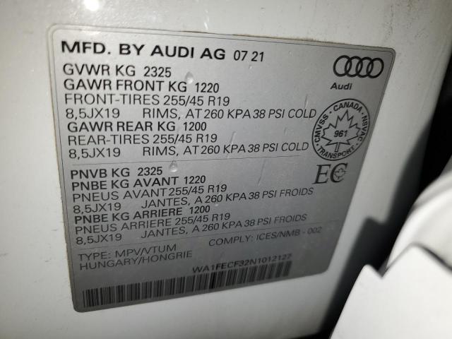 2022 AUDI Q3 TECHNIK WA1FECF32N1012127