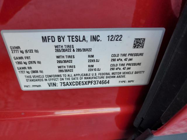 2023 TESLA MODEL X - 7SAXCDE5XPF374664