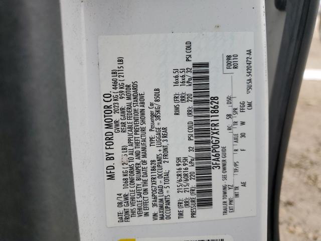 2015 FORD FUSION S - 3FA6P0G7XFR118628