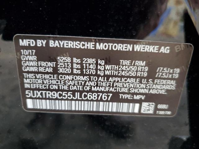 VIN 5UXTR9C55JLC68767 2018 BMW X3 no.12