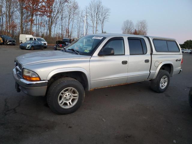 DODGE DAKOTA QUA 2004 silver crew pic gas 1D7HG48K94S782682 photo #1