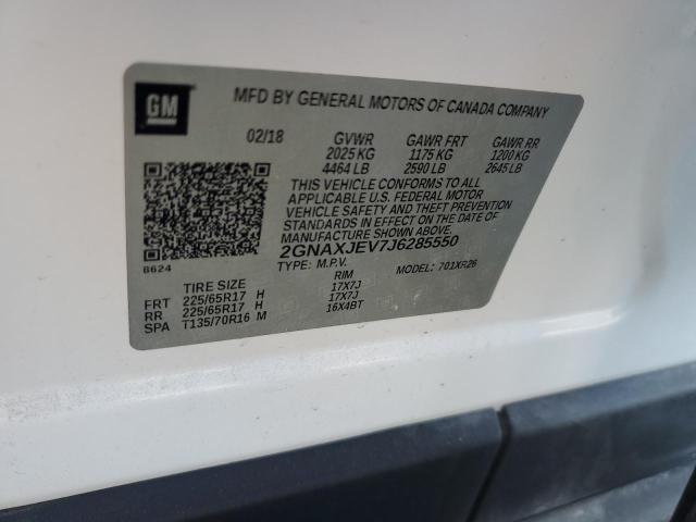 2018 CHEVROLET EQUINOX LT - 2GNAXJEV7J6285550