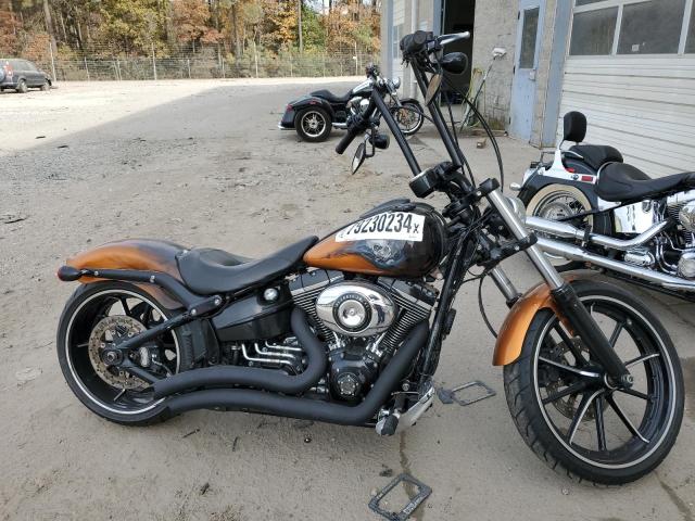 HARLEY-DAVIDSON FXSB BREAK 2014 brown road/str gas 1HD1BFV11EB041735 photo #1