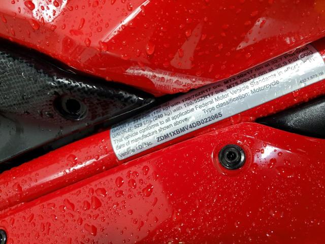 2013 DUCATI SUPERBIKE ZDM1XBMV4DB022065