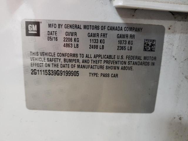2016 CHEVROLET IMPALA LT - 2G1115S39G9199905