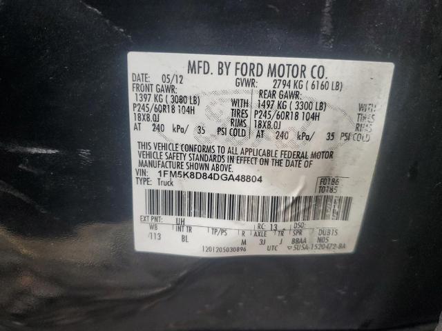 VIN 1FM5K8D84DGA48804 2013 FORD EXPLORER no.14