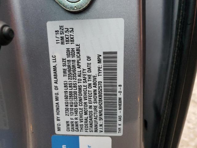 2019 HONDA ODYSSEY LX 5FNRL6H28KB052570