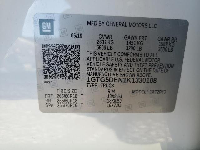 2019 GMC CANYON SLT 1GTG5DEN1K1330108