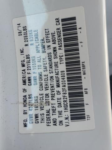 2015 HONDA ACCORD EXL - 1HGCR2F82FA004809