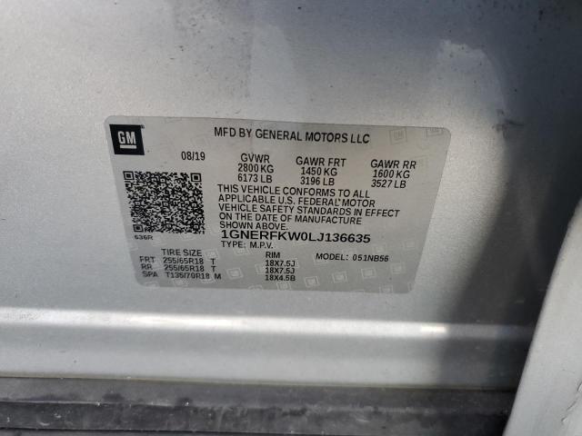 2020 CHEVROLET TRAVERSE L - 1GNERFKW0LJ136635