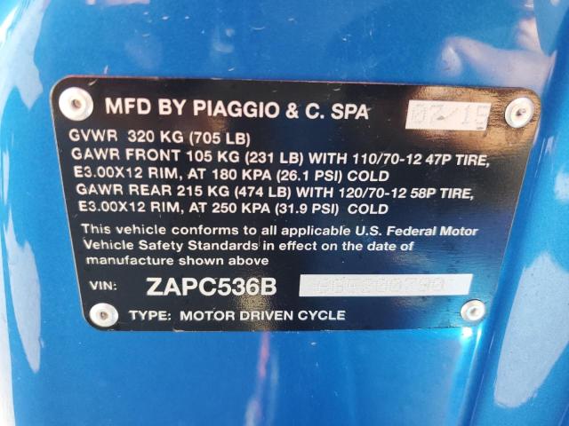 2016 VESPA PRIMAVERA - ZAPC536B6G5200790