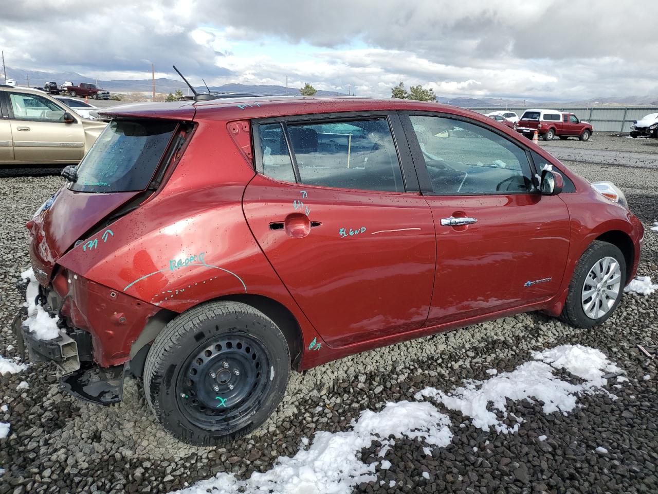 Lot #2981430632 2015 NISSAN LEAF S