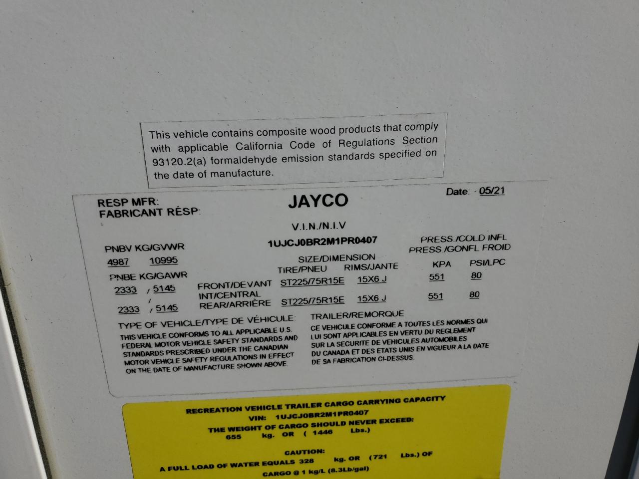 Lot #2990948628 2021 JAYCO EAGLE