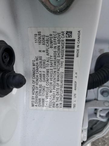 2020 HONDA CIVIC LX - 2HGFC2F66LH510072