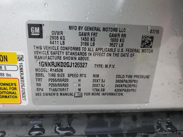 2016 CHEVROLET TRAVERSE L - 1GNKRJKD2GJ126327