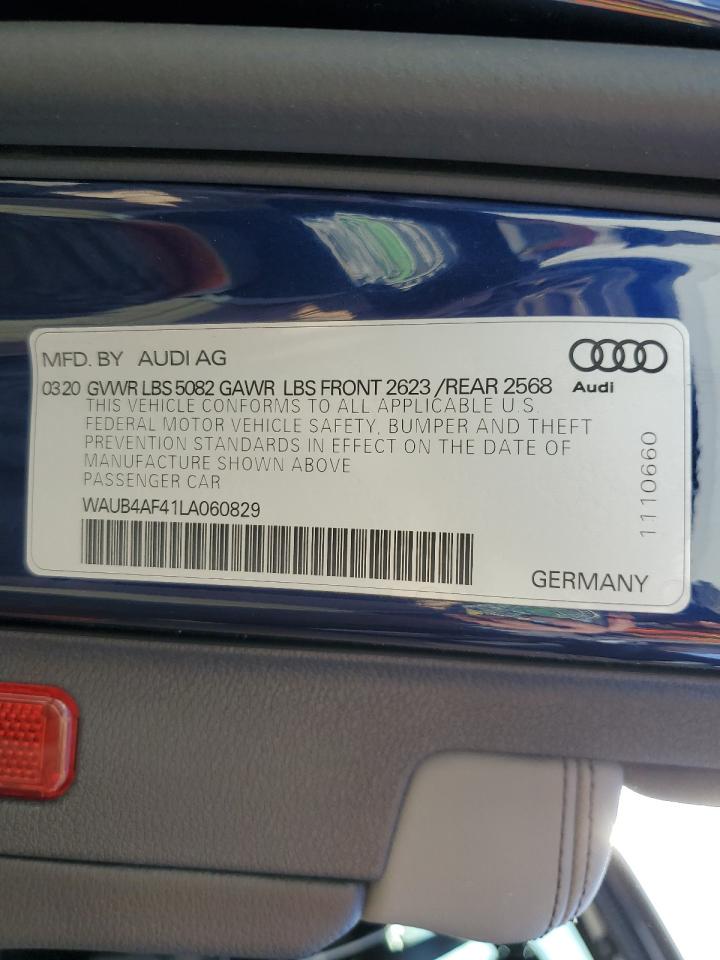 Lot #3025950947 2020 AUDI S4 PREMIUM