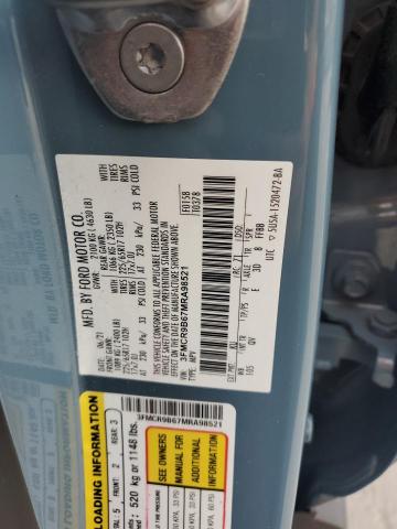 2021 FORD BRONCO SPO - 3FMCR9B67MRA98521
