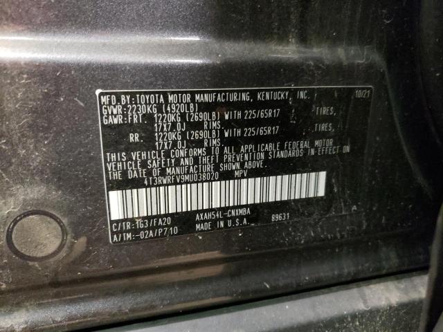 2021 TOYOTA RAV4 XLE - 4T3RWRFV9MU038020