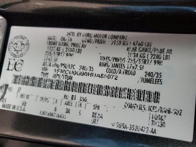 2017 FORD ESCAPE SE - 1FMCU0G90HUA85072