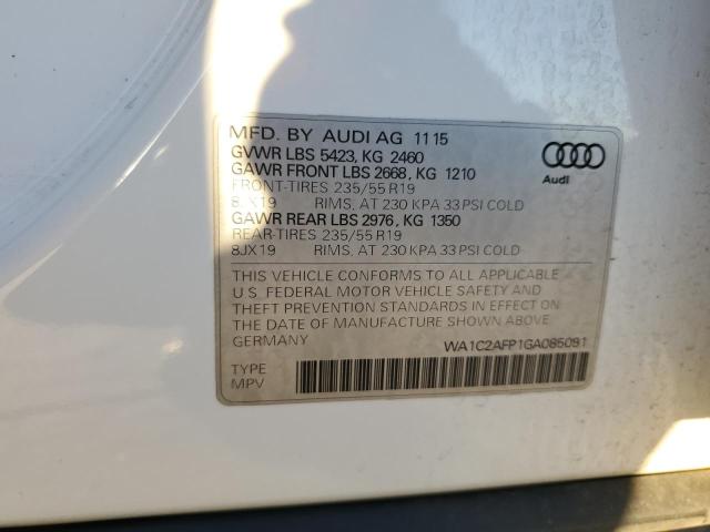 2016 AUDI Q5 PREMIUM - WA1C2AFP1GA085091