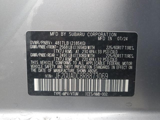 2024 SUBARU CROSSTREK - JF2GUADC8R8873069