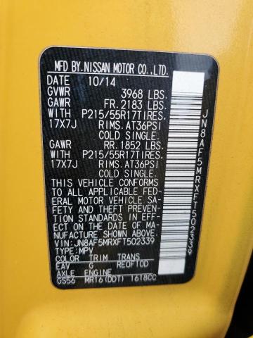 2015 NISSAN JUKE S - JN8AF5MRXFT502339