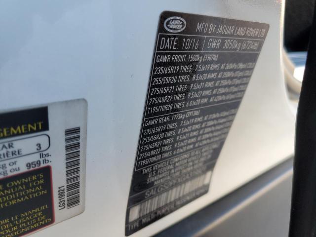 2016 LAND ROVER RANGE ROVE - SALGS2PFXGA319921