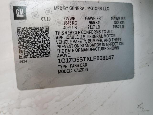 2020 CHEVROLET MALIBU LT - 1G1ZD5STXLF008147