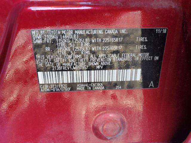 2018 TOYOTA RAV4 LE - 2T3BFREV1JW857957