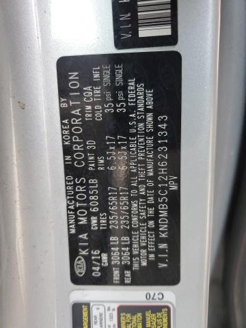 2017 KIA SEDONA - KNDMB5C12H6231343