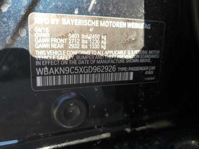 2016 BMW 550 I WBAKN9C5XGD962926