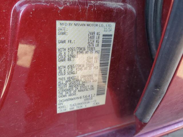 2015 NISSAN XTERRA X 5N1AN0NWXFN656412