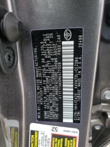 VIN 4T1T11AK6MU477008 2021 TOYOTA CAMRY no.12