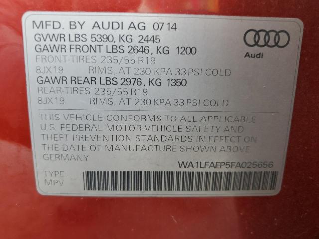 2015 AUDI Q5 PREMIUM - WA1LFAFP5FA025656