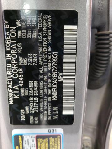 2022 KIA SELTOS NIG KNDEUCA26N7279951