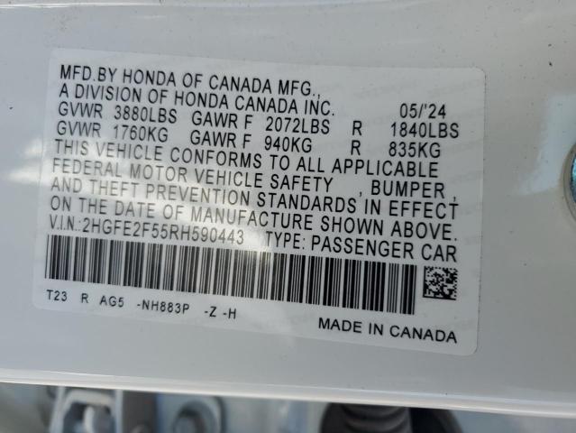 2024 HONDA CIVIC SPOR - 2HGFE2F55RH590443