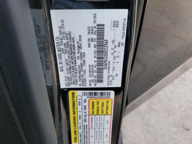 VIN 3FA6P0LU3DR252969 2013 FORD FUSION no.12