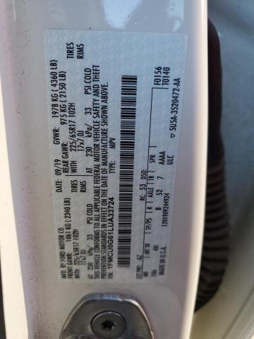 2020 FORD ESCAPE SE - 1FMCU0G61LUA33724