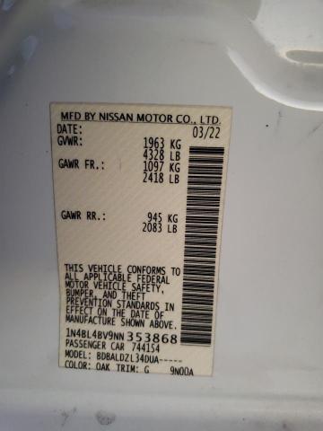 2022 NISSAN ALTIMA S - 1N4BL4BV9NN353868