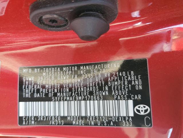 2021 TOYOTA COROLLA LE - 5YFEPMAE9MP170663