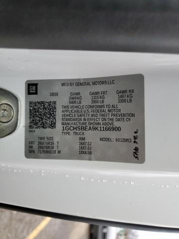2019 CHEVROLET COLORADO - 1GCHSBEA9K1166900