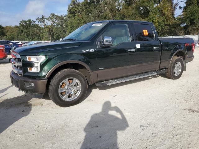 FORD F150 SUPER 2016 green crew pic gas 1FTFW1EG8GKF33278 photo #1