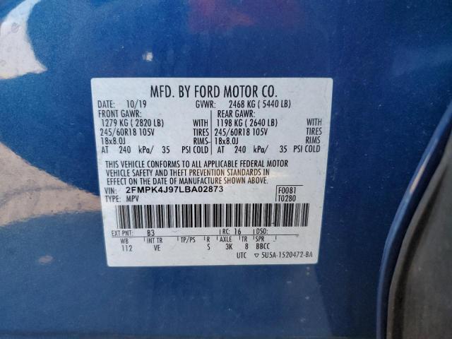2020 FORD EDGE SEL - 2FMPK4J97LBA02873