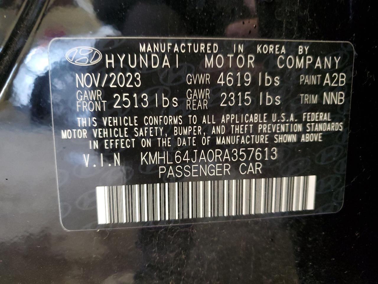 Lot #2974873175 2024 HYUNDAI SONATA SEL